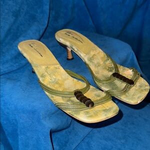 Her Party Collection Elegant Green Women's sandal short Heels size 39